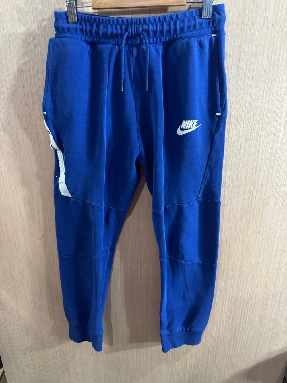 Kids Nike Tech Royal Blue Jogger Sweatpants with White Logo Size XL